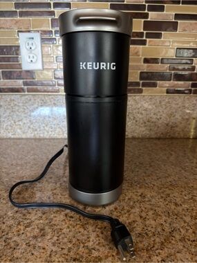 Keurig K Mini Plus Coffee Maker - Black with Silver Accents